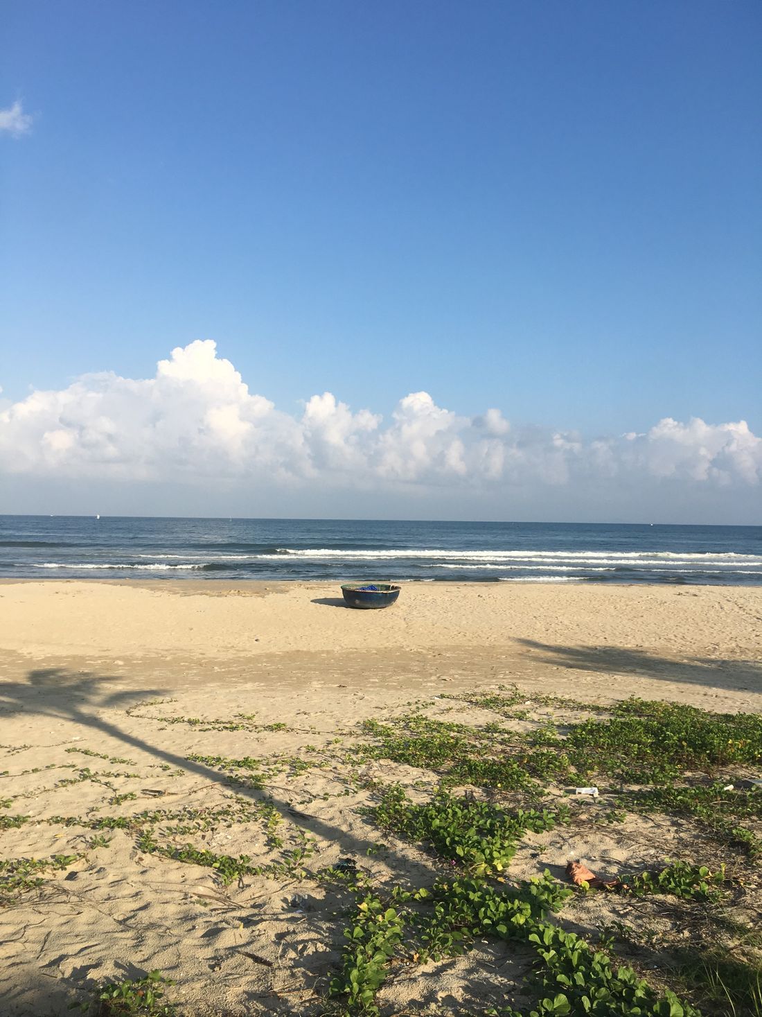 Danang. Vietnamese round boats (thúng chài)