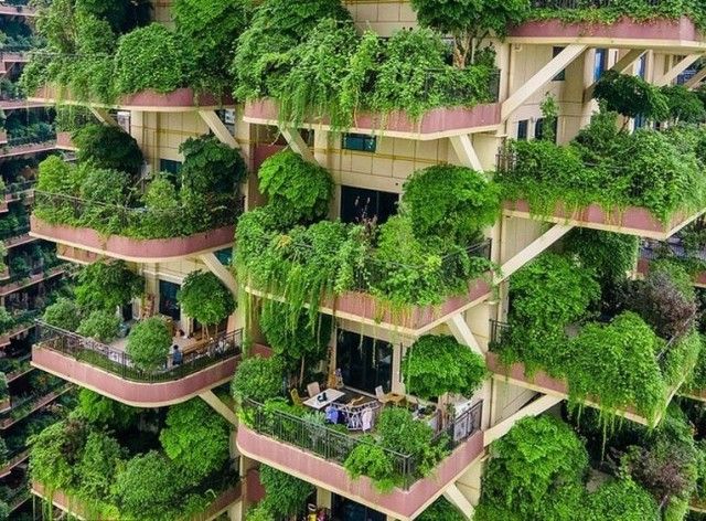 Qiyi City Forest Garden. Debunking the myth of the failure of the green skyscraper project - Chengdu