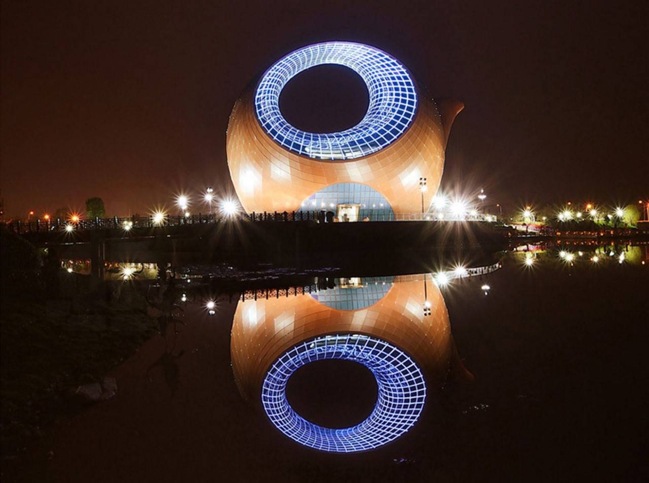 Exhibition center-kettle in Wuxi, China.