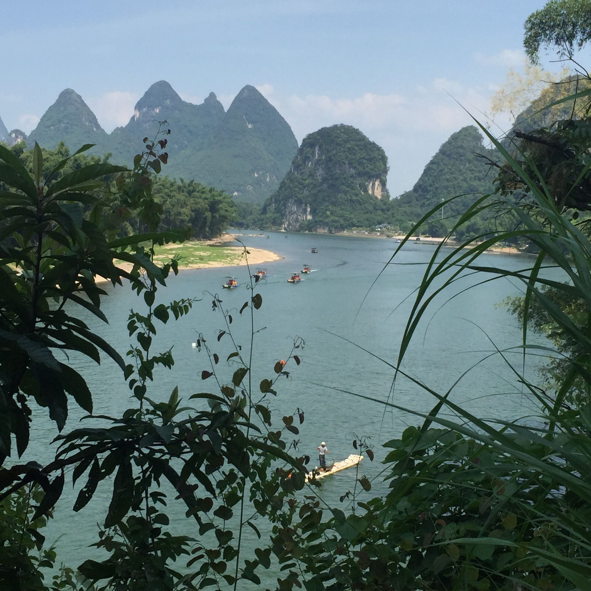 Guilin. Part 10. Embankment in Yangshuo.