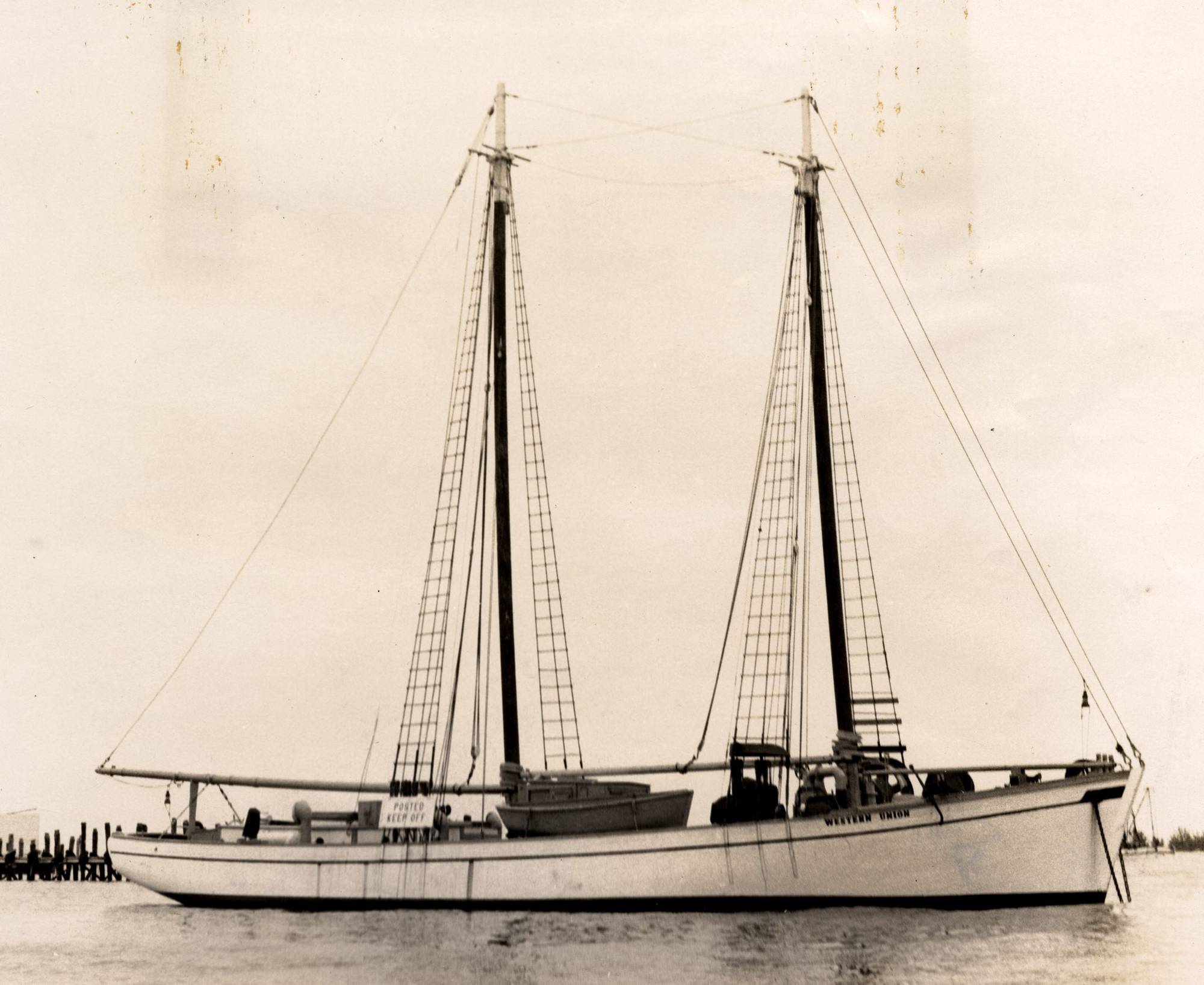 The Key West Flagship The Western Union Schooner Tied Up At The