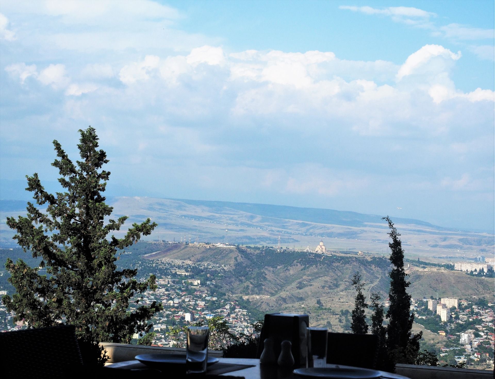 Traveling in Georgia. Mount Mtatsminda. Funicular Restaurant Complex