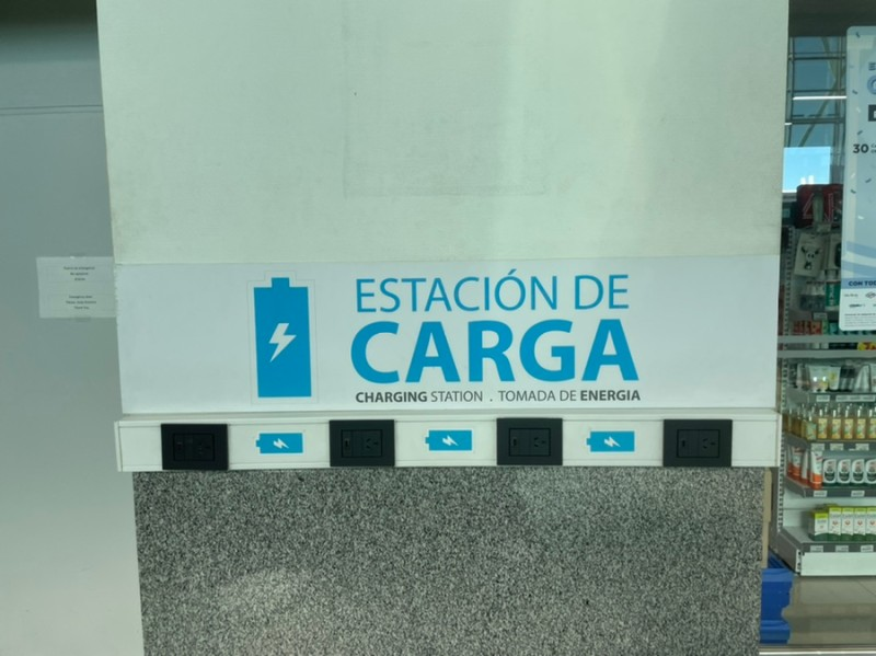 And there are mobile phone charging points everywhere!