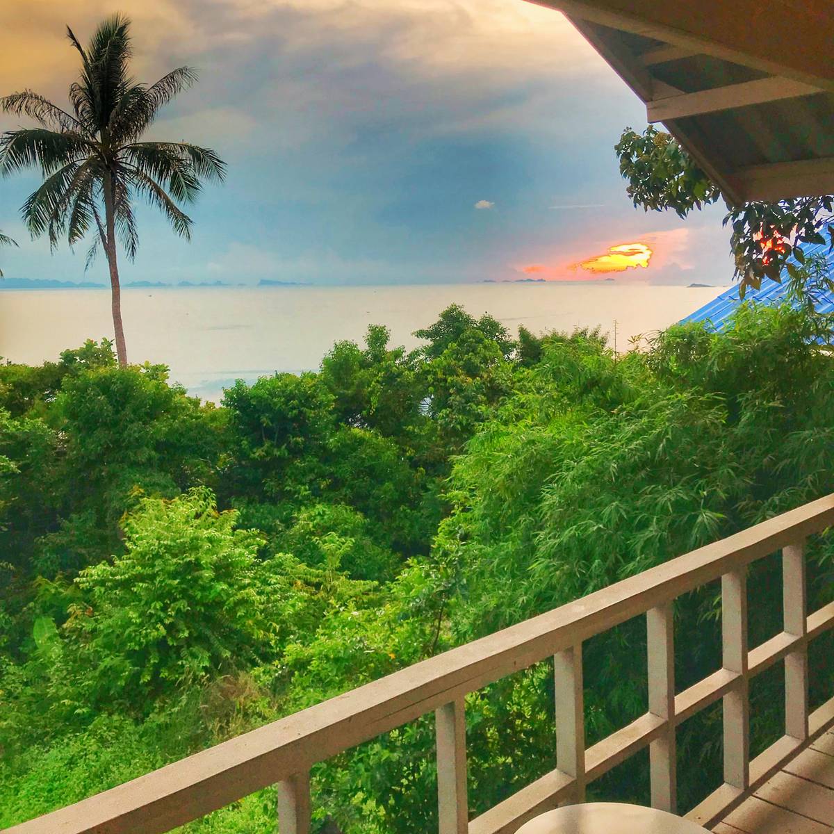 View from my bungalow at Bluerama Hotel, Koh Phangan