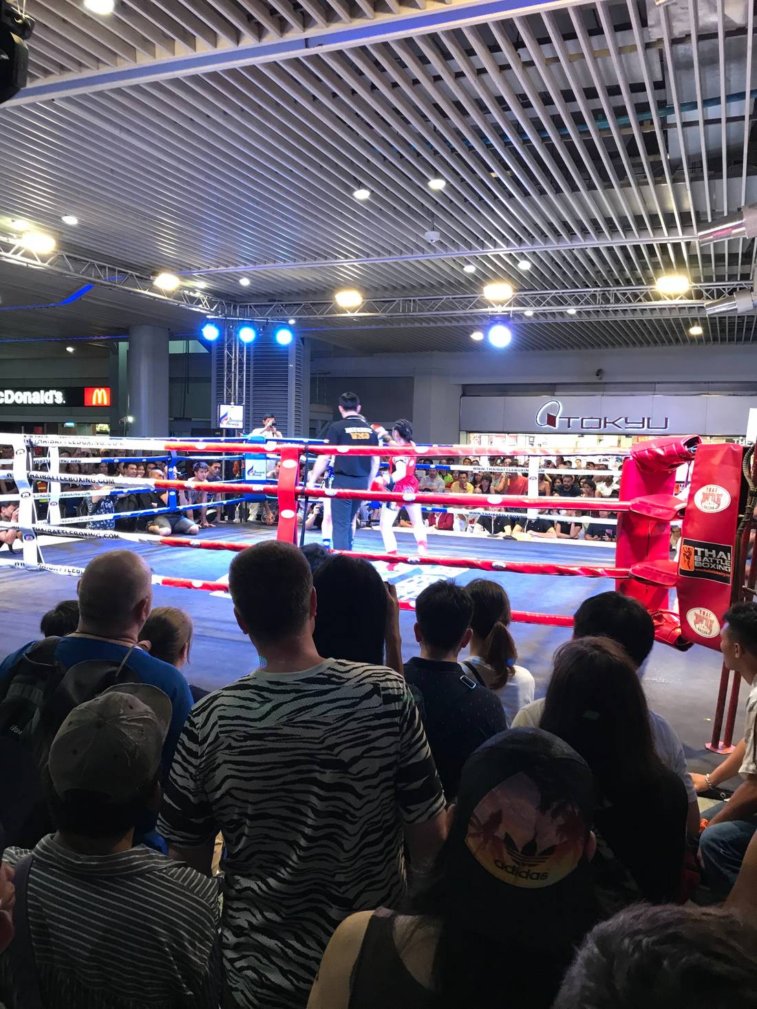 They have weekly free Muay-Thai fights near MBK Mall.