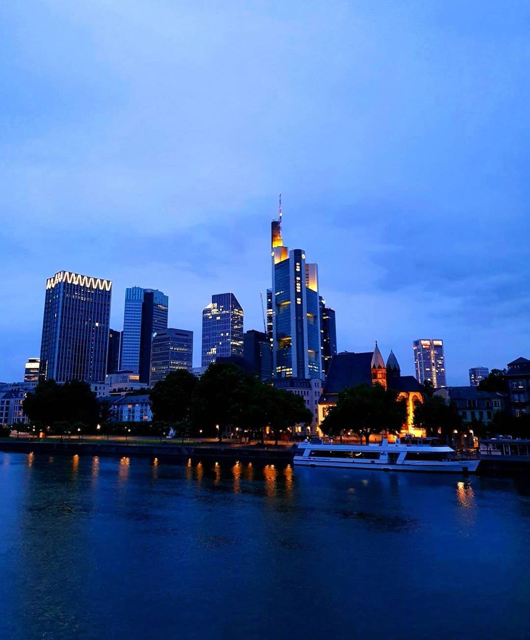 The end of a sunset in Frankfurt