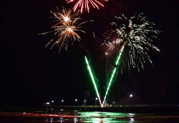 New Year Fireworks at Semaphore Jetty.