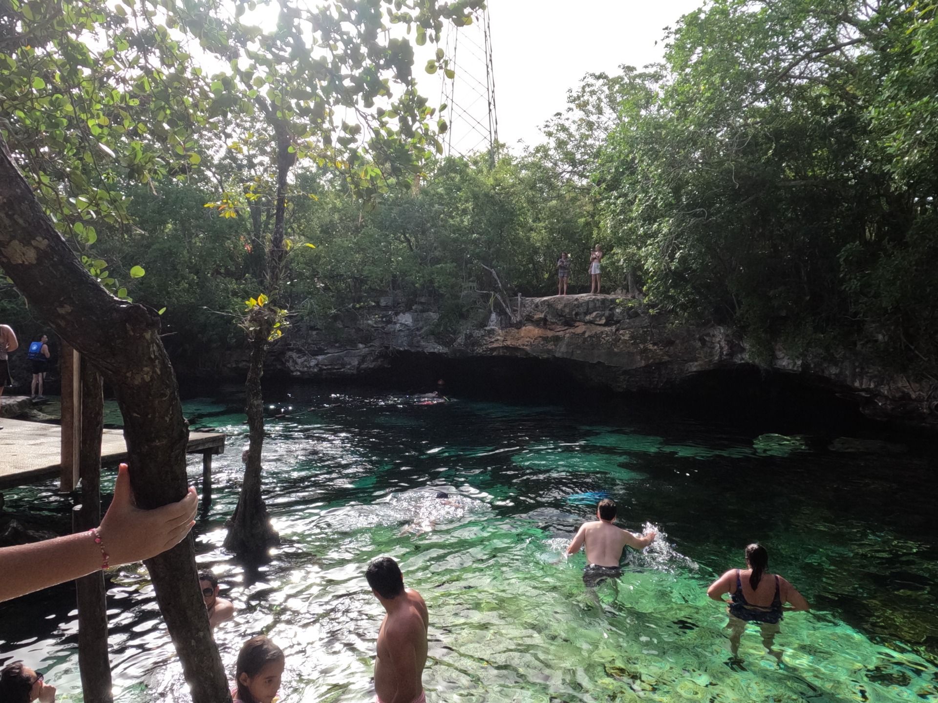 There is a spot where people jump off a little cliff. It’s actually higher than it looks!