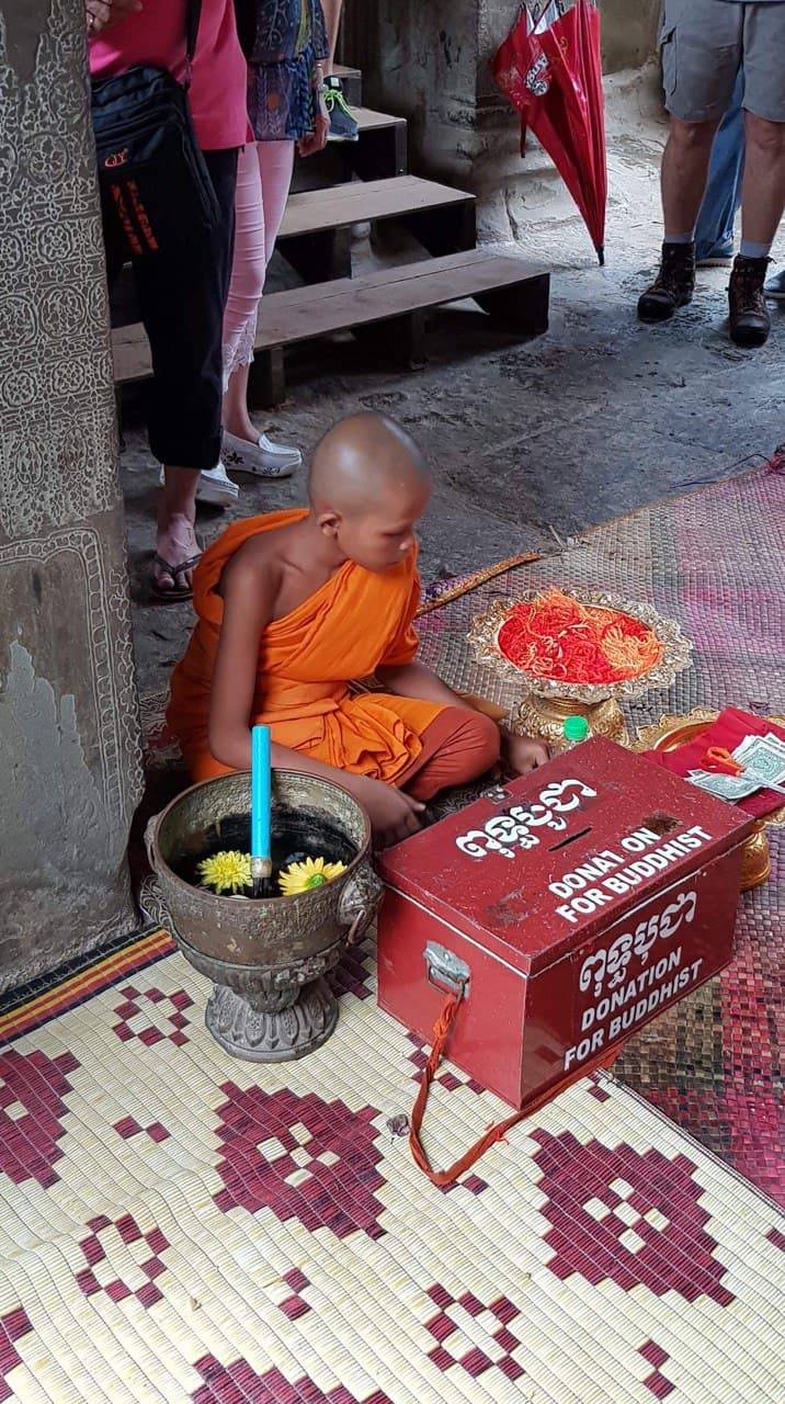 A young monk at Angkor Wat