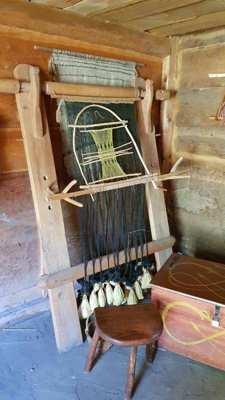 She showed us how to weave clothes using this weaving kit.
