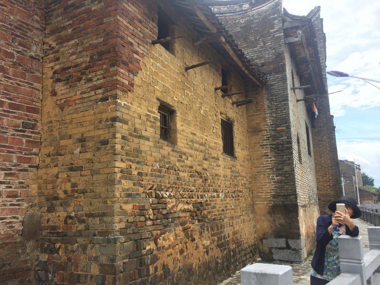 The outside wall of the second village