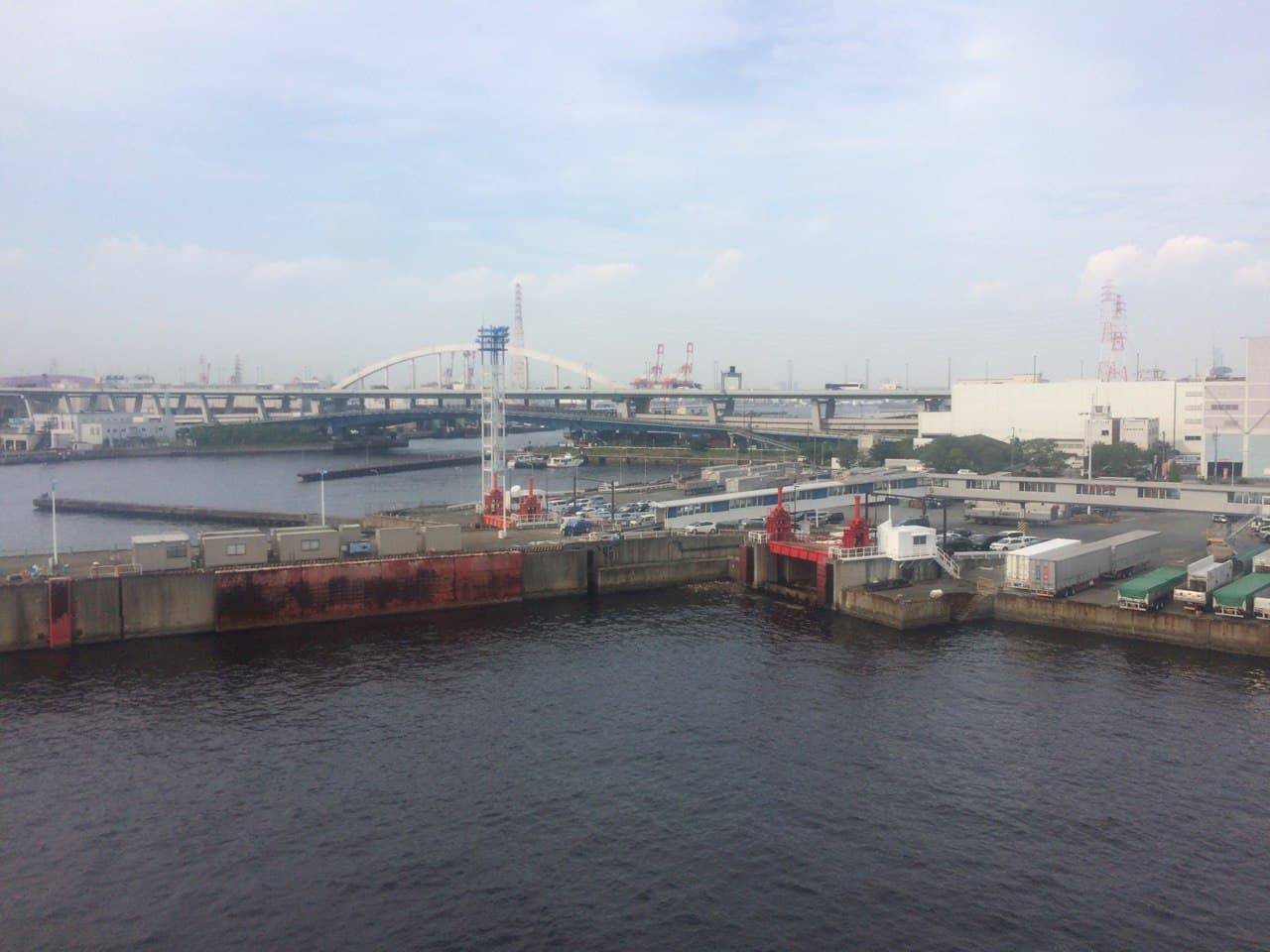 Osaka bay where we took a ship to Moji, Kyushu island