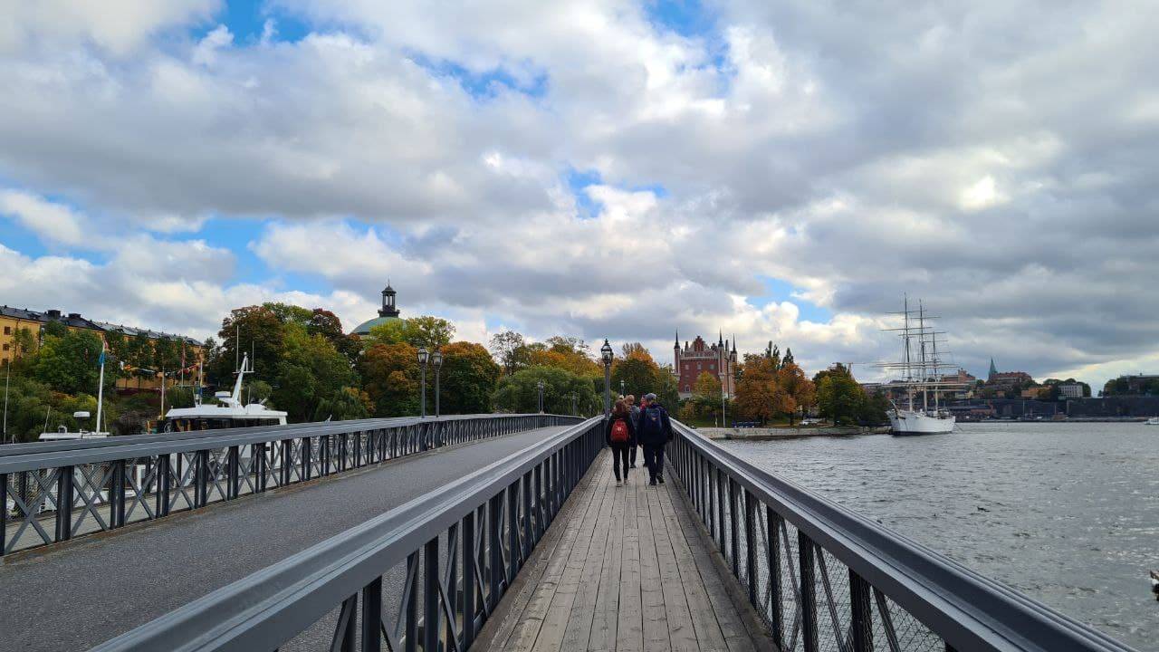 This is a bridge which connects to Skeppsholmen island