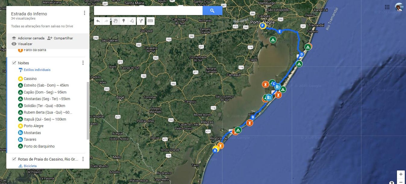 Planning on My Maps by Google