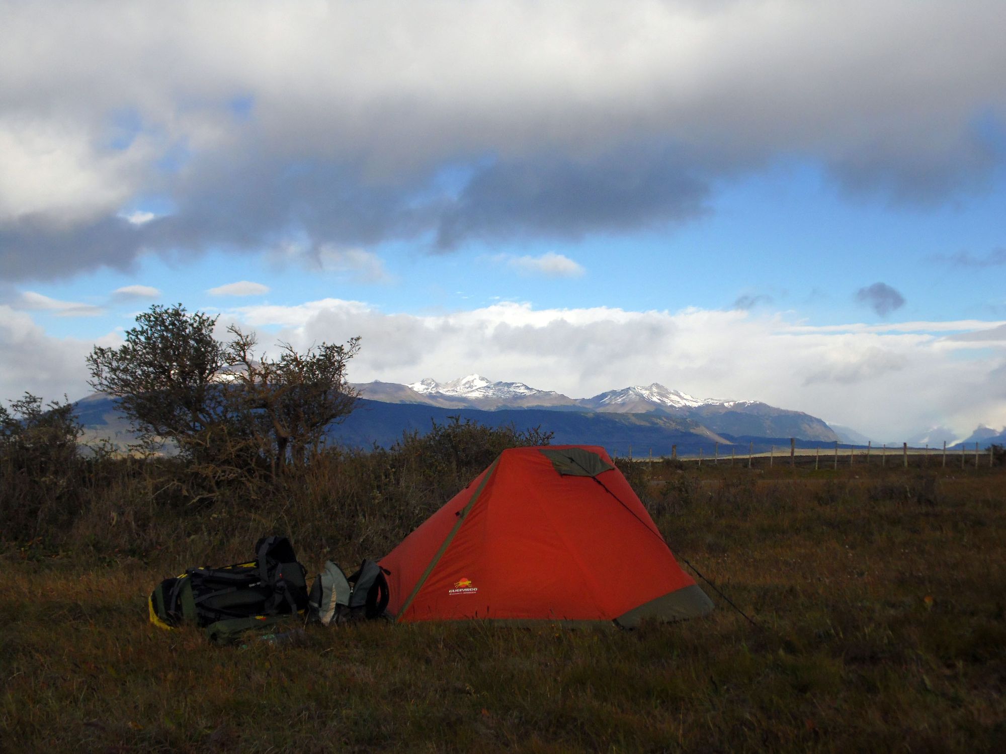 Improvised camping spot