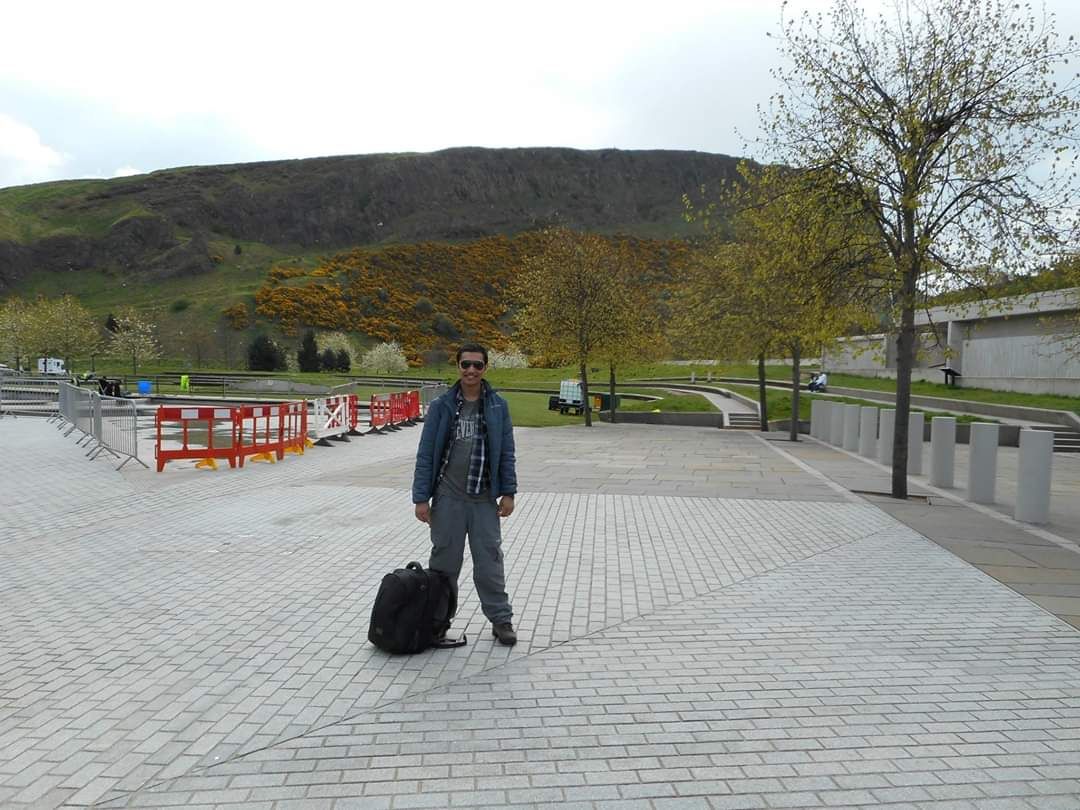 Beautiful Landscape of Holyrood Park Behind