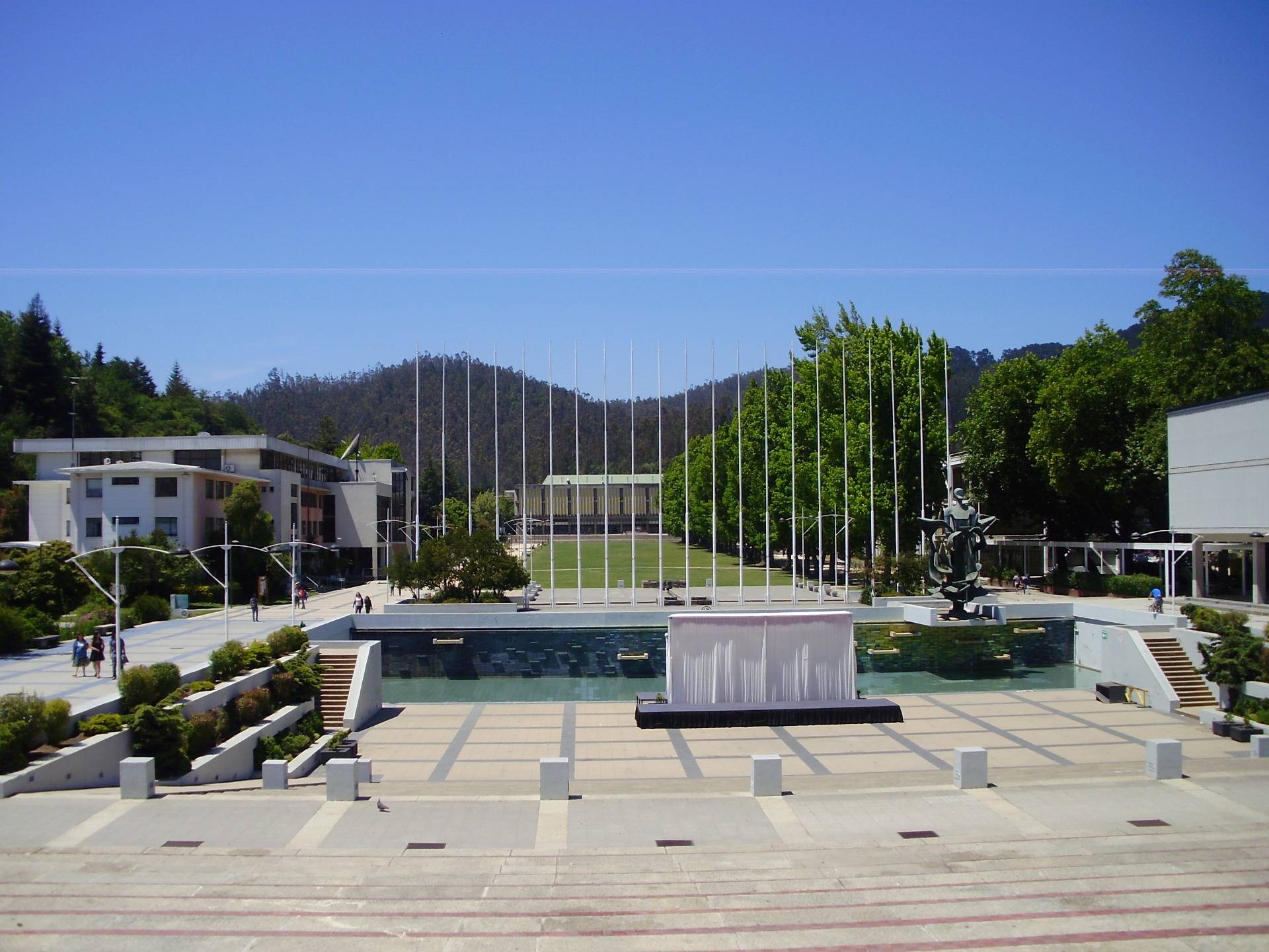Central area of the university campu
