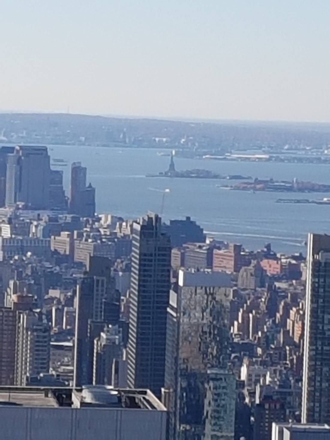 That’s the Statue of Liberty in the distance.