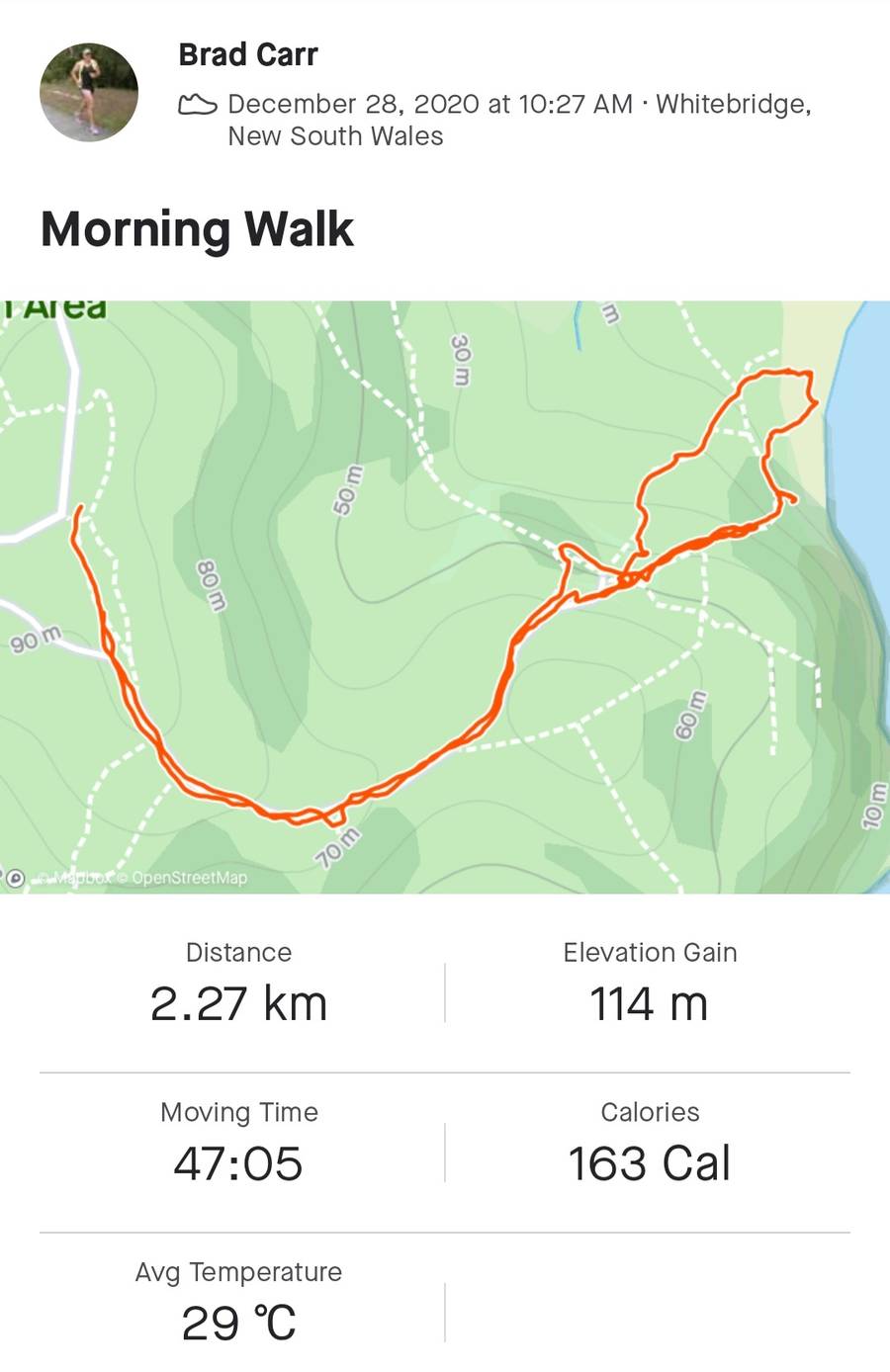 What we did, as a map view. (Photo from Strava app)