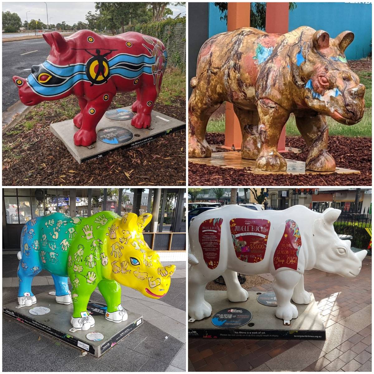 These sculptures were all over town. They sell these to businesses to create a tourist trail and help raise money for the rhino breeding program.