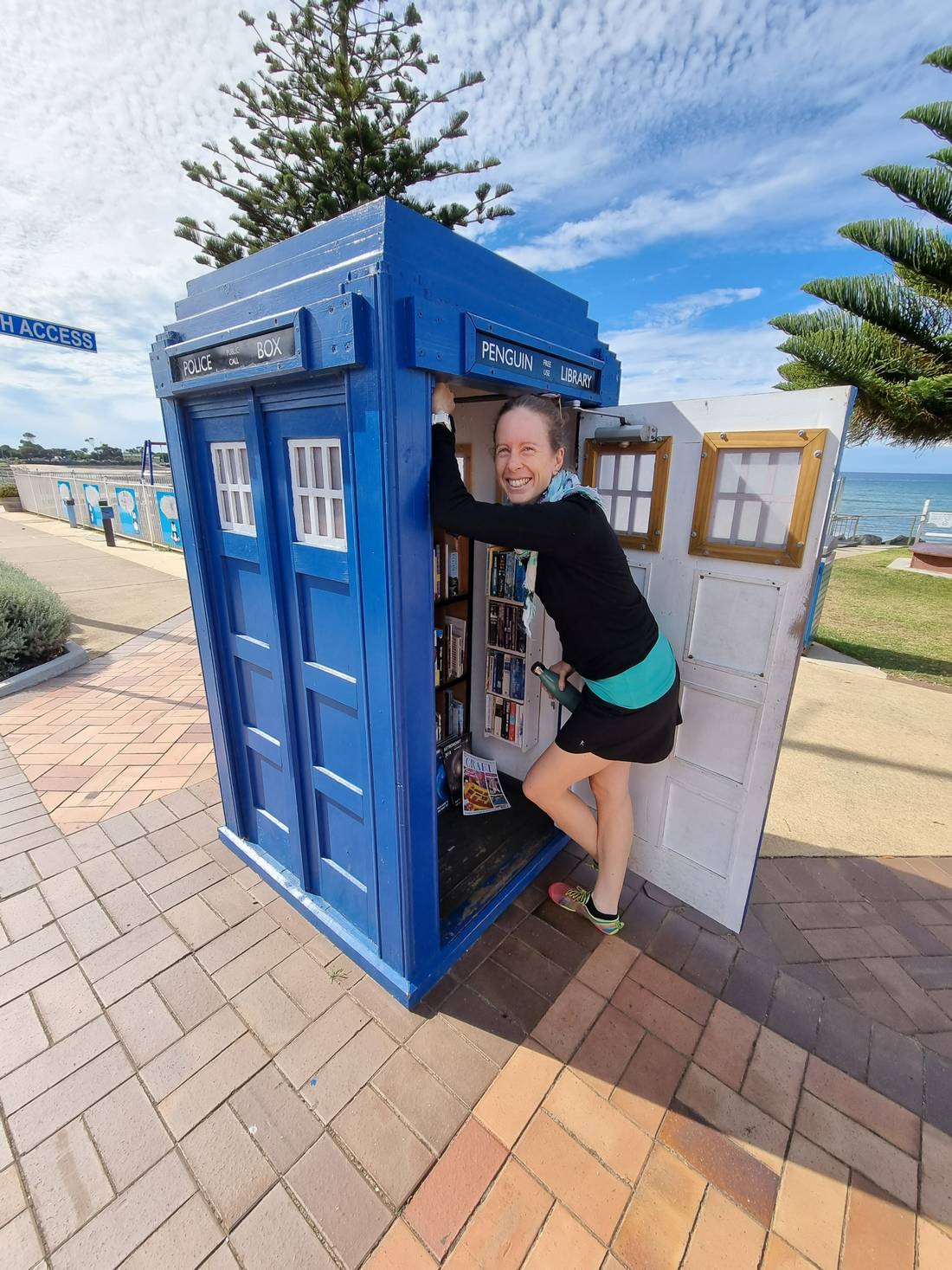 So that’s what’s inside Doctors Who’s Tartis Police Box: a free exchange book library!