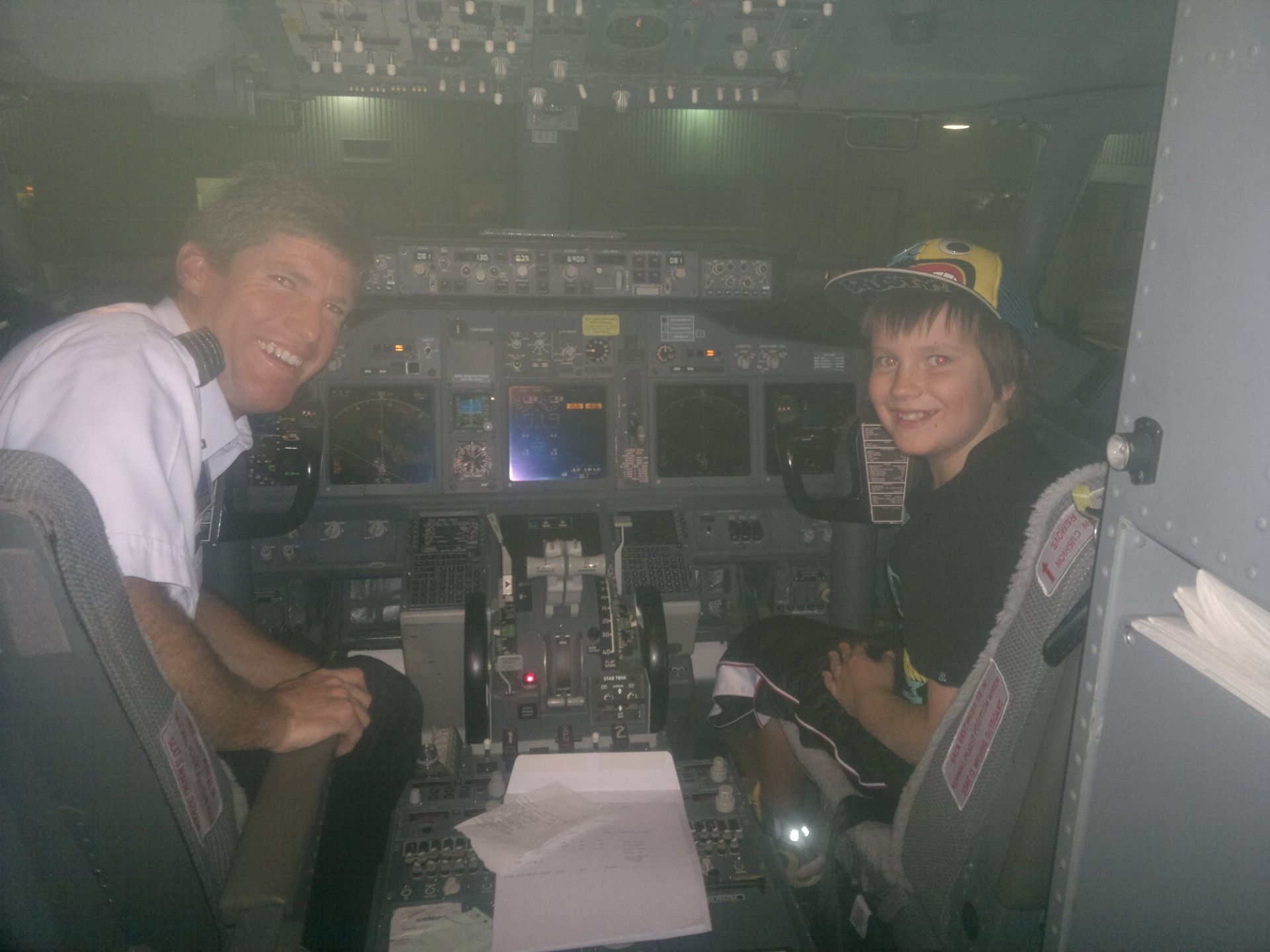 The next day we flew to Vancouver on Air Canada. How was this for the good old days. I was telling my son to check out the cockpit as we walked past and boarded the plane and the Captain invited us in!