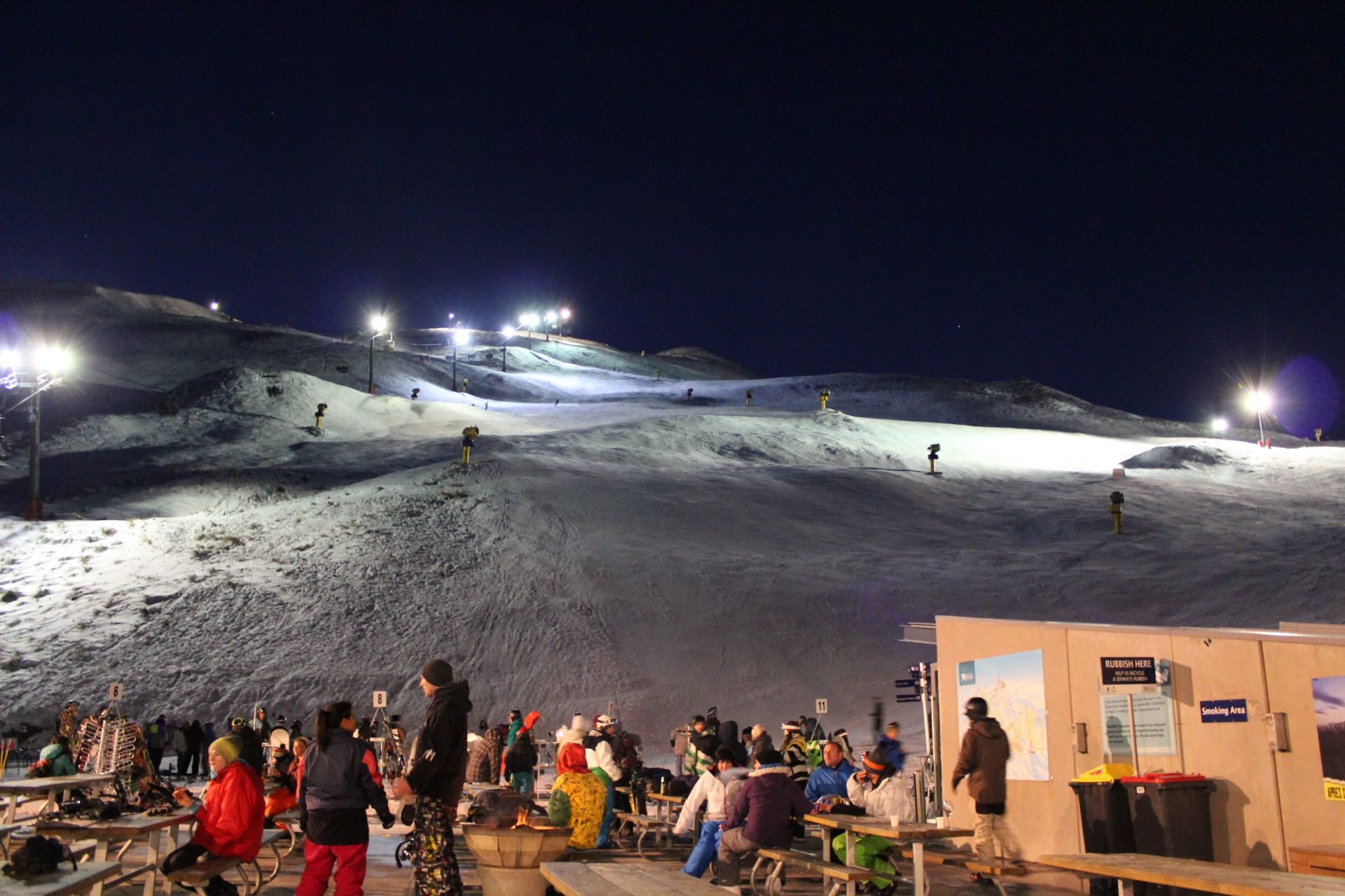 So after some dinner and the snow groomers returned we were back at it.