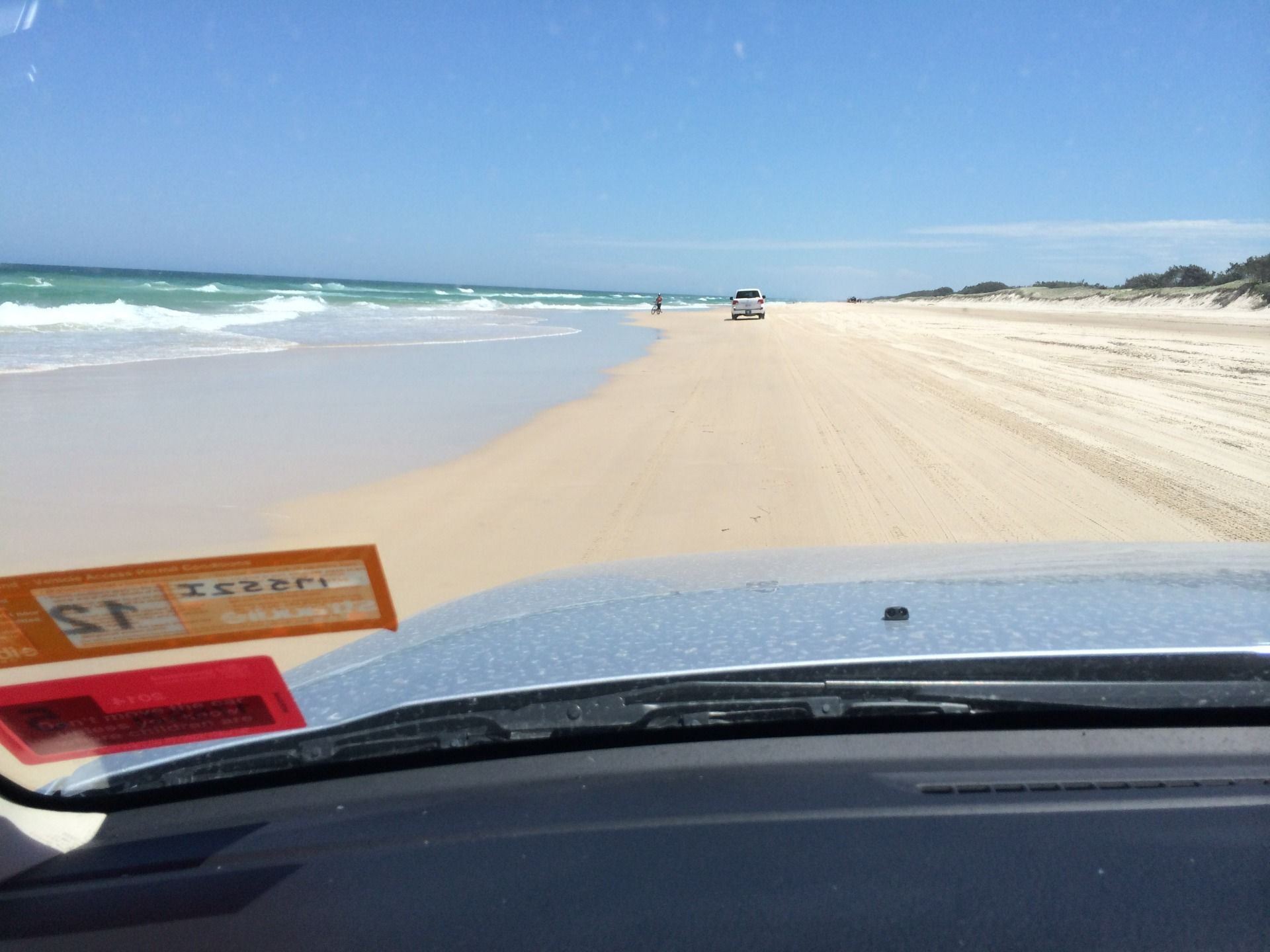 Driving main beach.