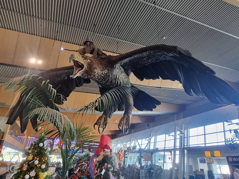 What a fantastic Welcome to Wellington at the airport, Gandalf the grey on the eagle Windlord from the lord of the rings movies. Wellington was just an add on to our short New Zealand trip but was definitely one of the highlights.