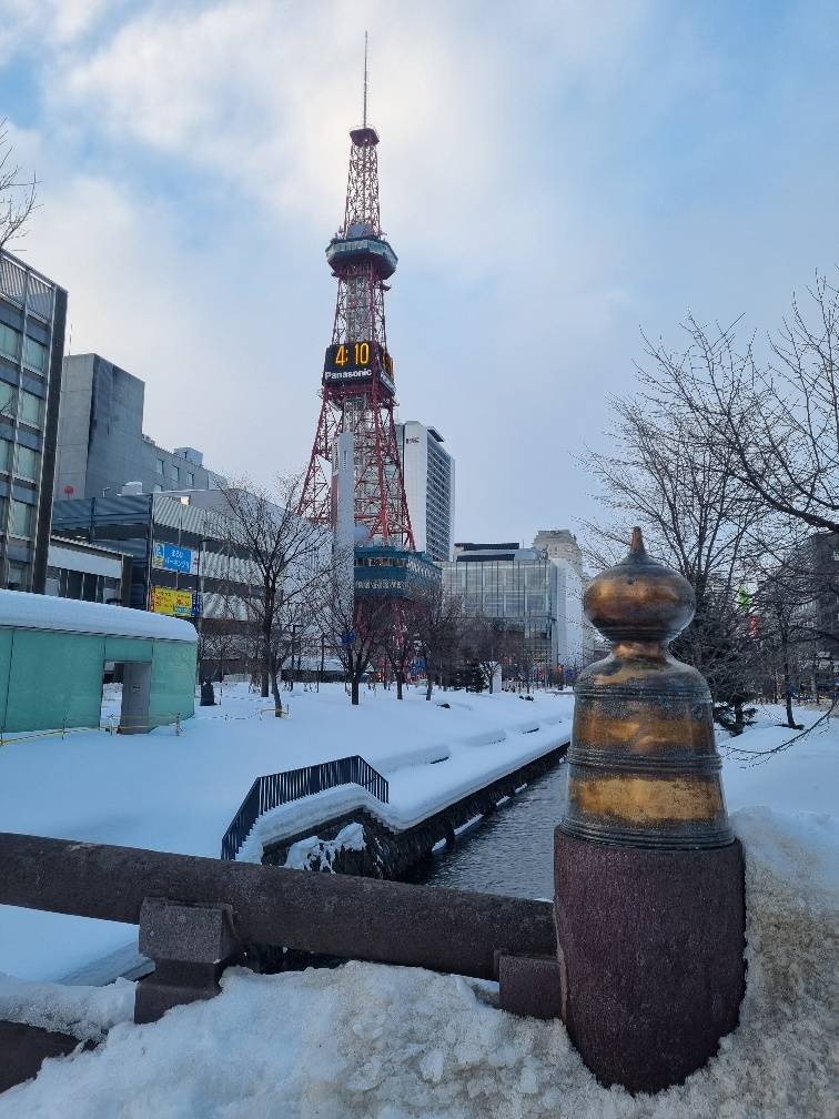 The Sapporo Television Tower was visible from every where in this town. Built in 1957 at 148 metres it is no world record but it sure is a nice looking structure.