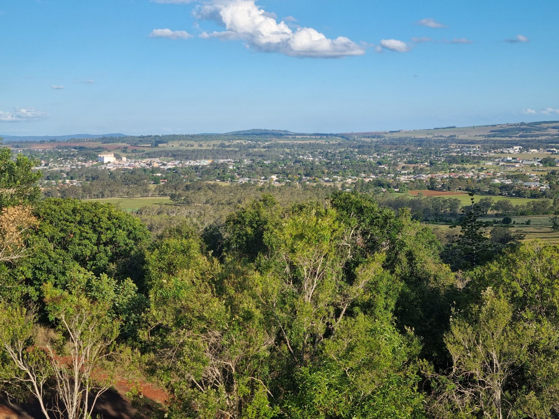 We headed up to Mount Wooroolin Lookout, five hundred odd meters above see level to checkout the view over town. You can just see the Peanut Silos to the left.