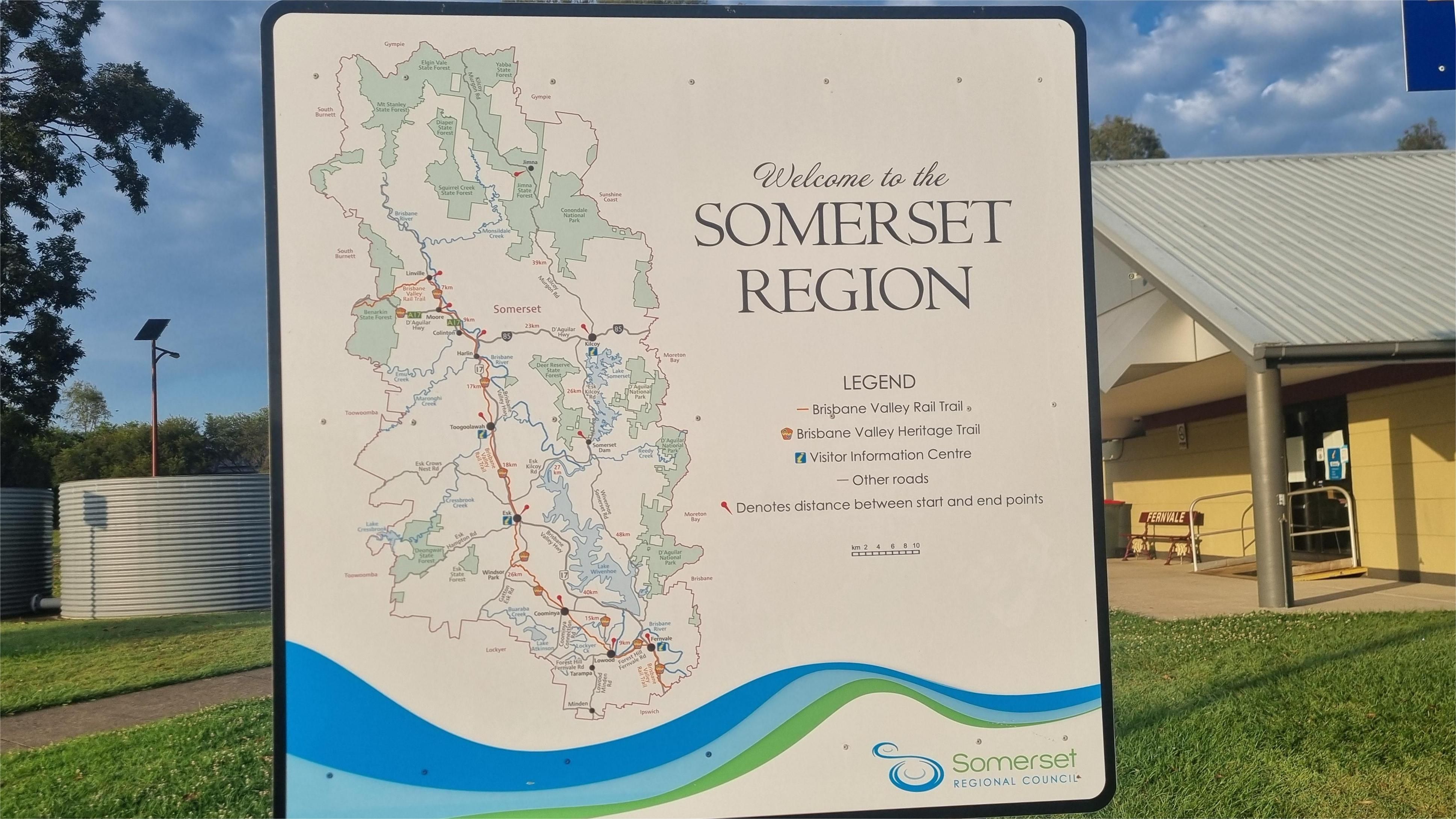 There are 3 parkruns in the Somerset Region about an hour and half west of Brisbane, finishing this one made us Somerset Regionairs. I really liked this map which showed the Valley, the Brisbane River and Wivenhoe Dam.