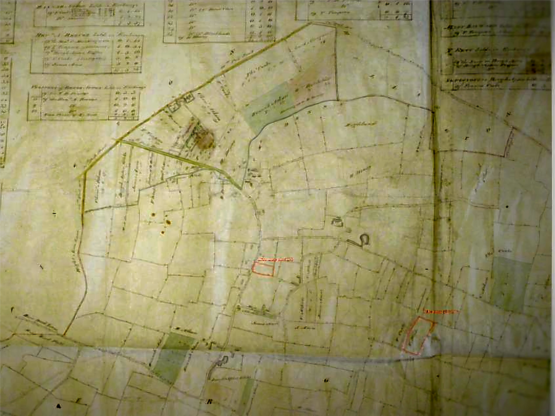 Luckily for me, I was able to connect with someone from another distant branch of my grandfather times four who was able to confirm my assumptions and had gone even deeper with a lot more time and money than me. There is no magical story but Daniel’s father was able to marry well and ended up owning two small parcels of farm land. They are marked in red on the photo. I couldn’t find any ancestors still living in the area.