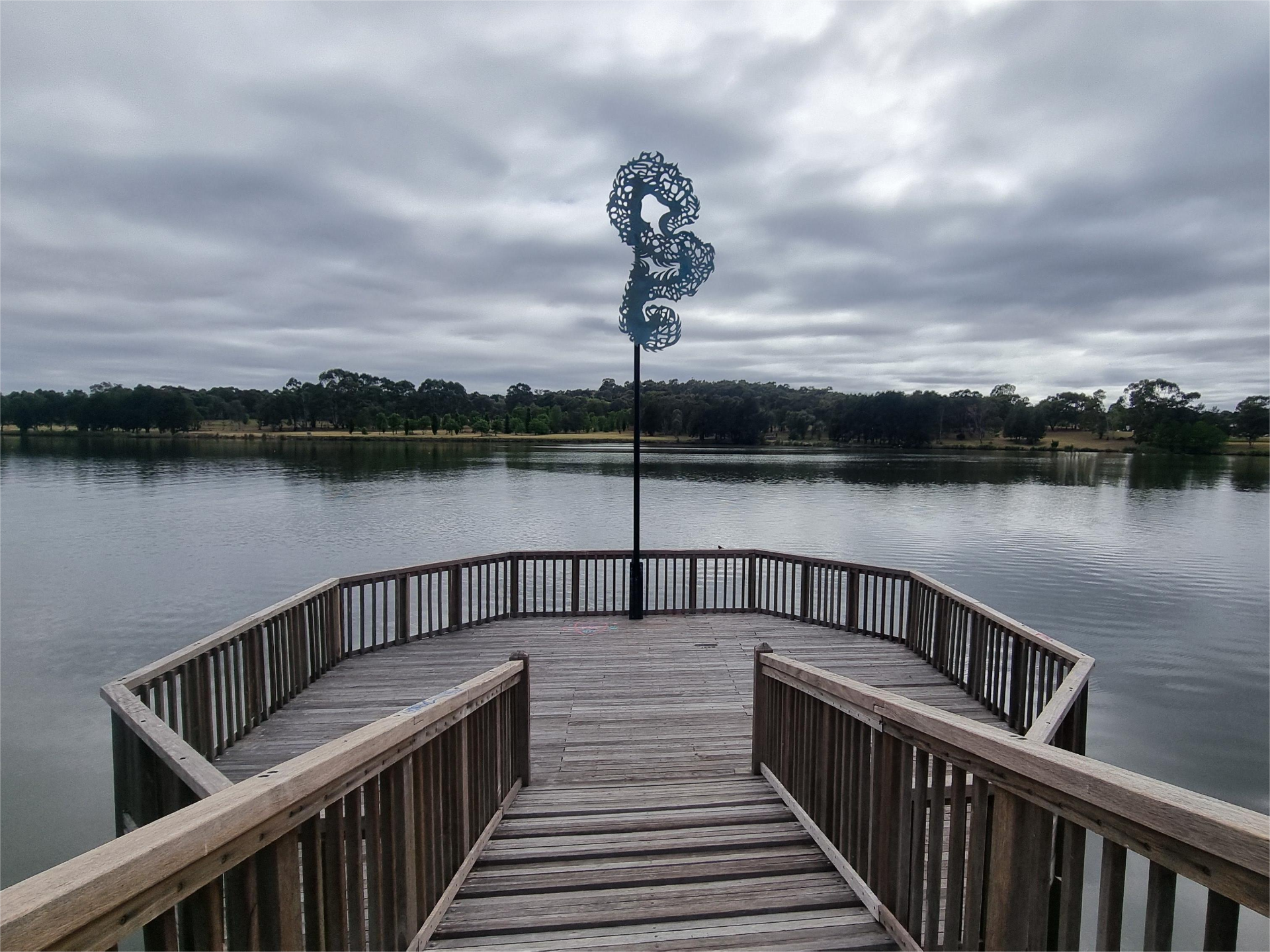 Maybe they have there own Loch Ness Monster? A nice viewing platform but I could only see a few water birds.