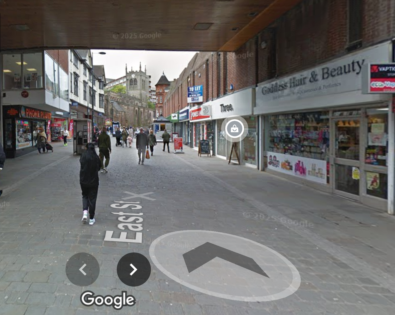 A screen shot of Bag Lane now from google maps, the church still looks similar.