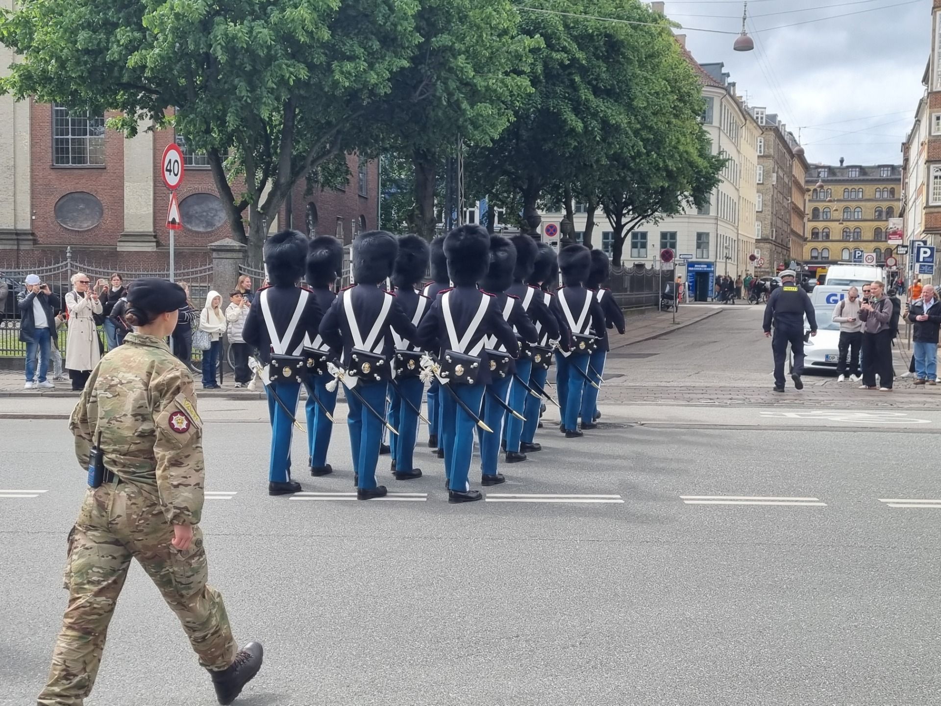 They have this daily march to one of the nearby Palaces.