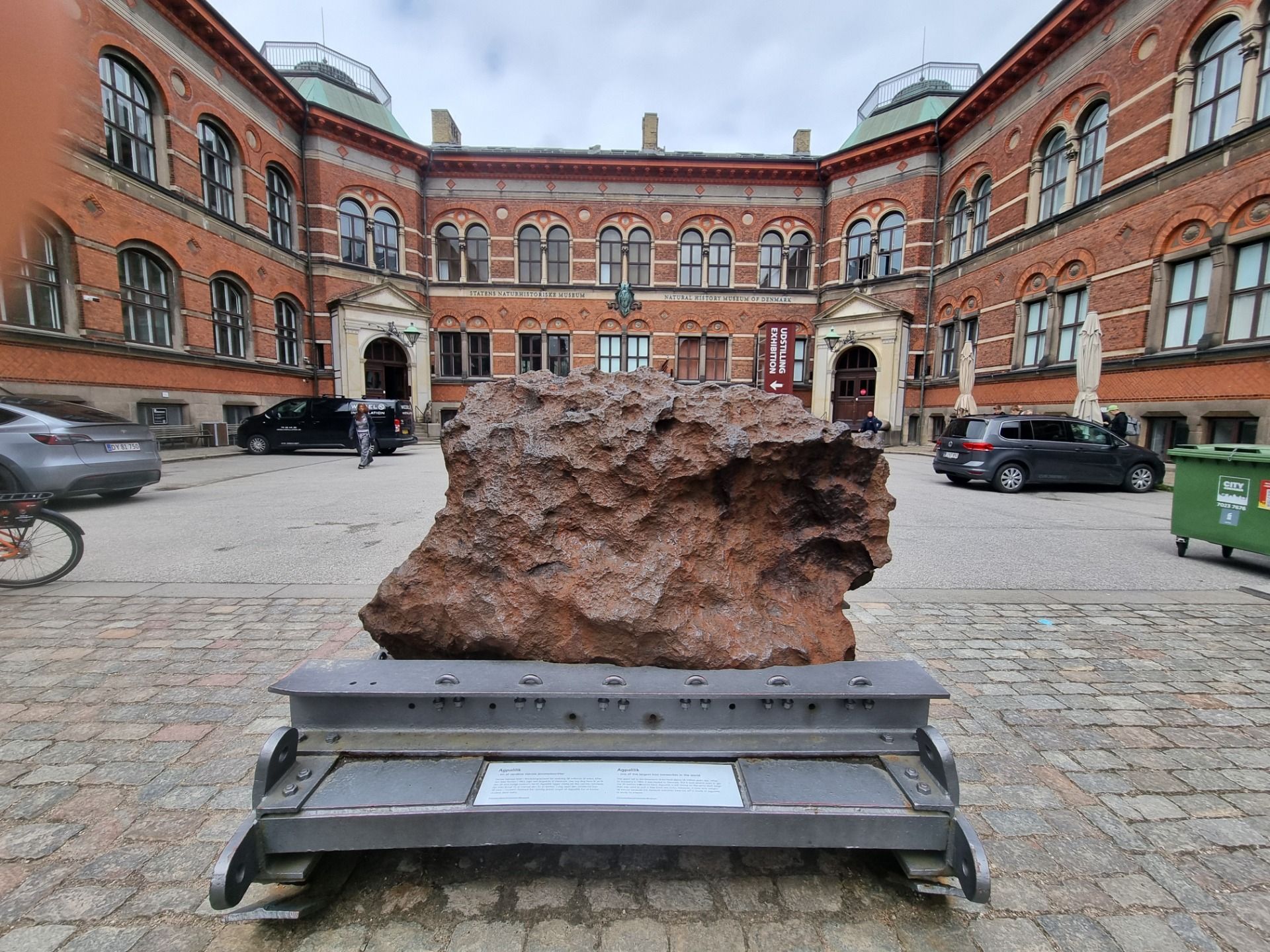 A meteorite from Greenland outside the Danish Natural Gostory Museum.