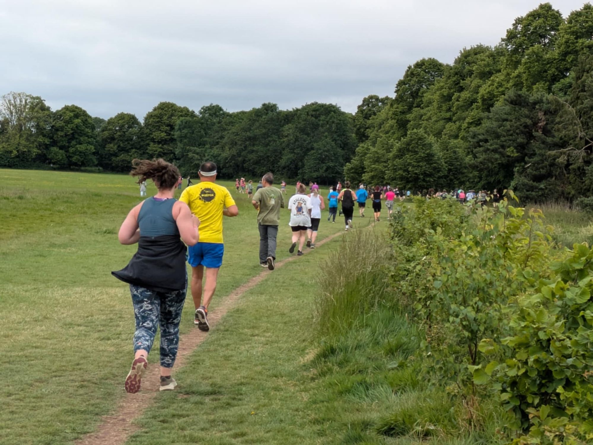 The course was pretty much like this most of the way, a now well worn path by all the weekly parkrunners.