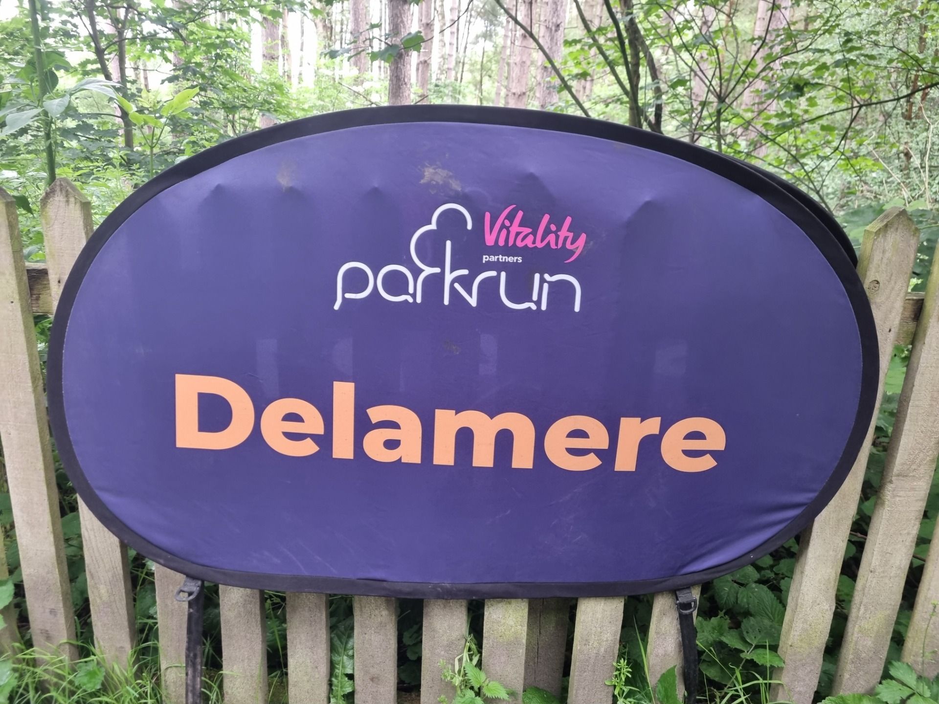 There are many parkruns in England to choose from. My cousin had some local knowledge and had picked a good one for us near them. After more than a 140 different events it is still exciting to get to visit a new location. Delamere was in a nice forest with plenty of tree cover over a hard packed trail path around a lake. The start and finish area was near by a huge cafe and information centre that could easily handle the 400 plus runners and walkers straight after we had finished the event. As most places we have visited on this England trip, parking was quite expensive but it is hard to complain because the facilities were amazing. There were a few up and downs to and around the lake but that is no real excuse for my slowish time. This event had a narrow starting area for a big crowd so it was important to try and self seed, as not to get caught behind slower runners and walkers. I loved the way they started the people with dogs a couple of 100 metre in front then made them do a little extra out and back to help ease pressure in the start area. It worked so well to have most of the faster runners gone as the dogs rejoined the pack. Breakfast afterwards was good and I also enjoyed the local animal sculptures around the the trails. I was a bit worried about the weather forecast for my 499th event so we had a change of clothes really in the car just incase. Luckily other than a warm jacket afterwards they were not needed. 