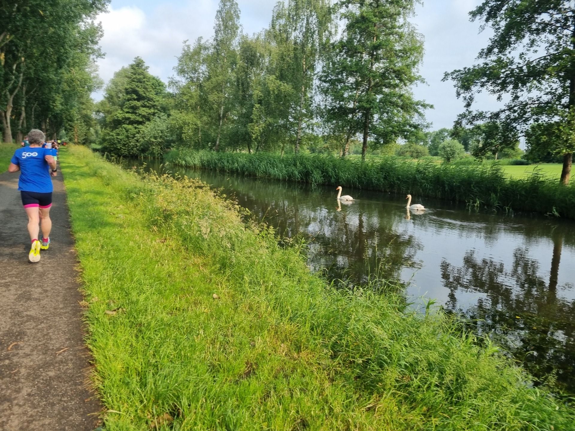 It was my 500th event, nice of that other runner to where there blue shirt to help me celebrate.