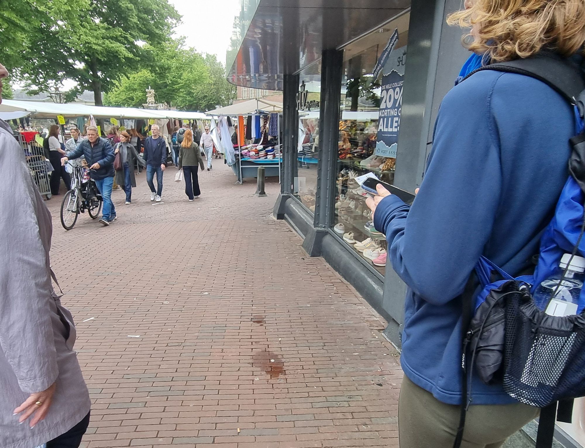 Even a market which had a lot of textiles and fabric.