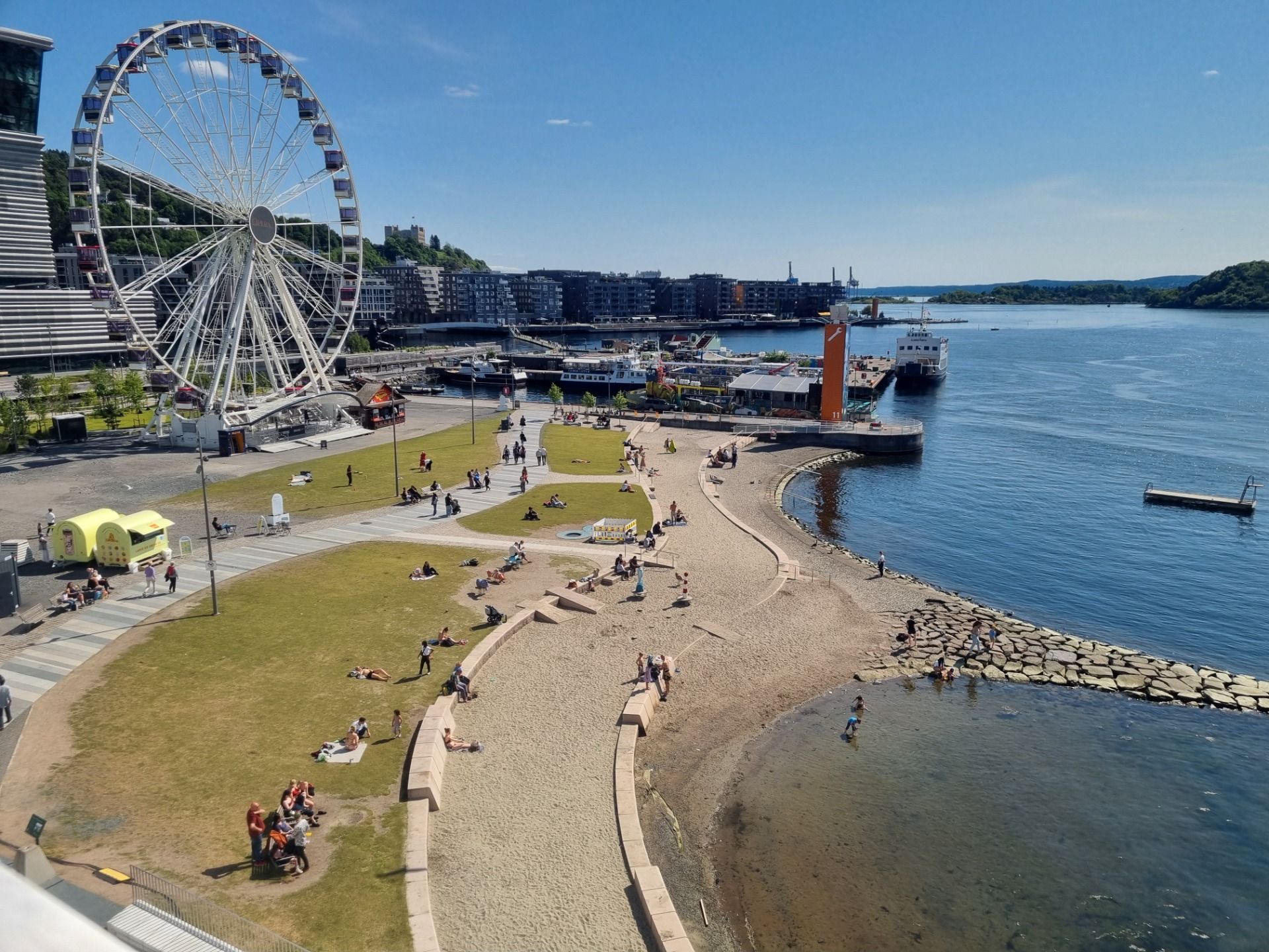 A great looking day but still a bit cold for us to get in the water.