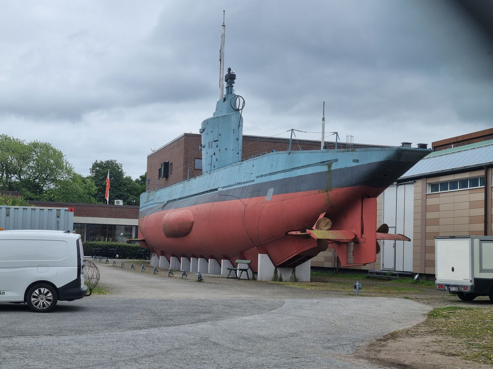 I was not expecting to see an old submarine either but I suppose we were near a beach.