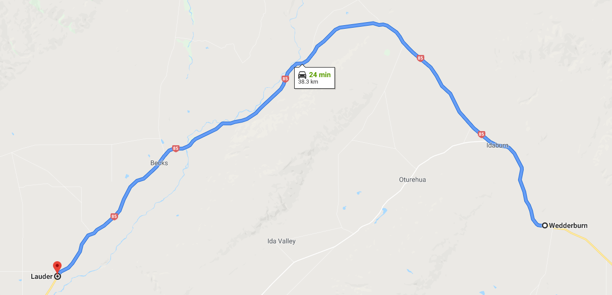 It's just a case of heading west on Highway 85 to pick up our bikes...