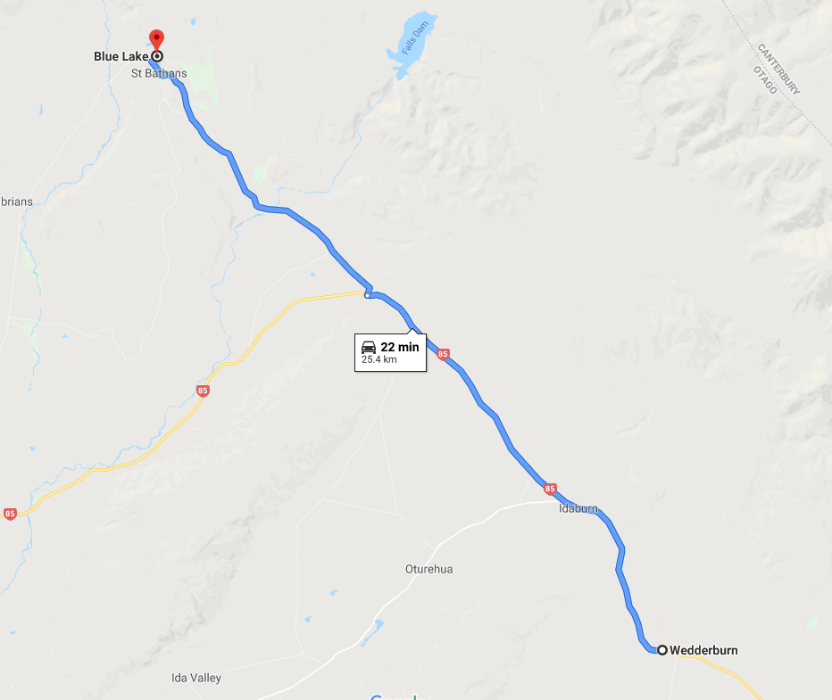 Getting to Blue Lake from Wedderburn