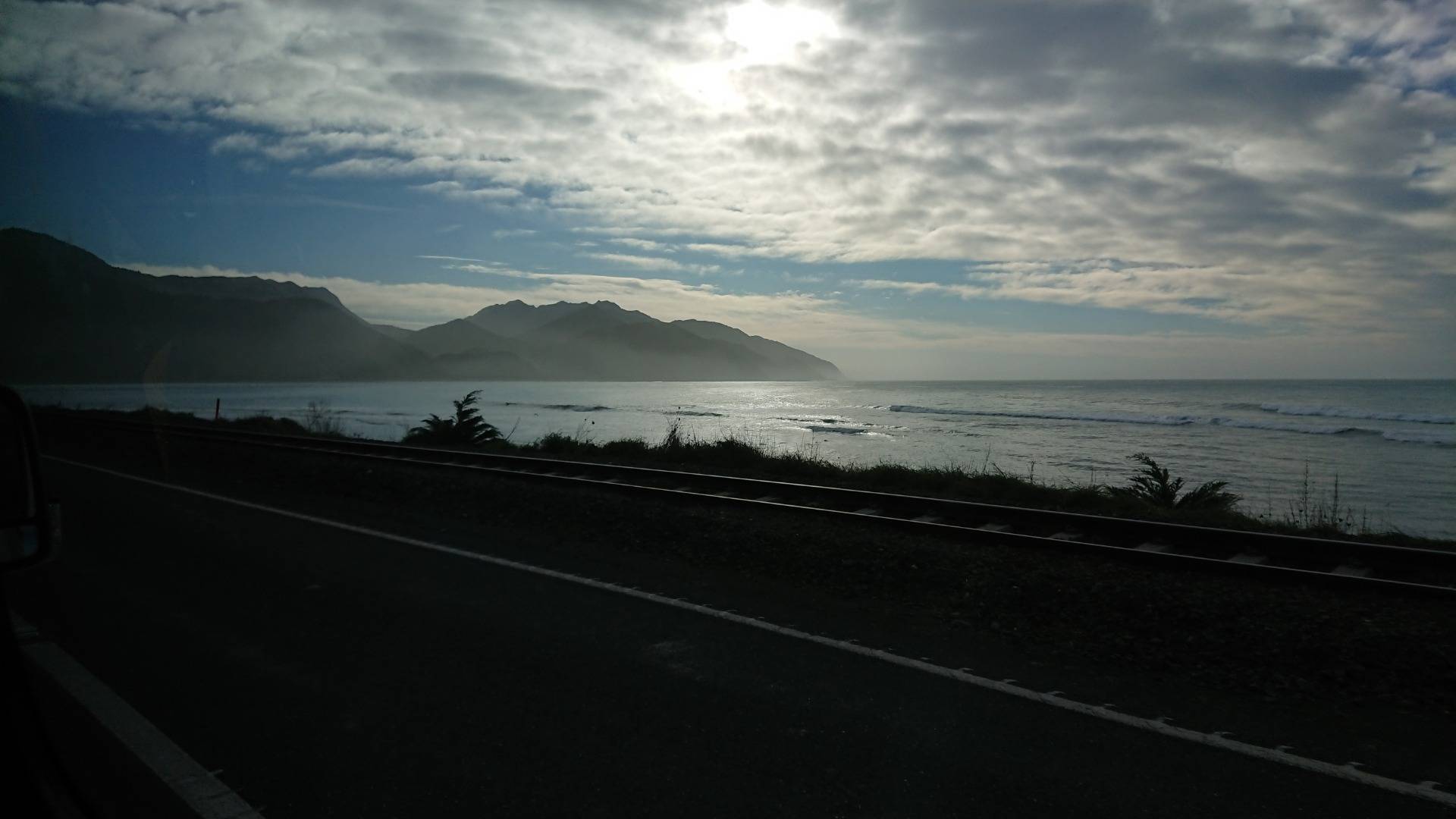 Great views as you drive around the coastline towards Kaikoura