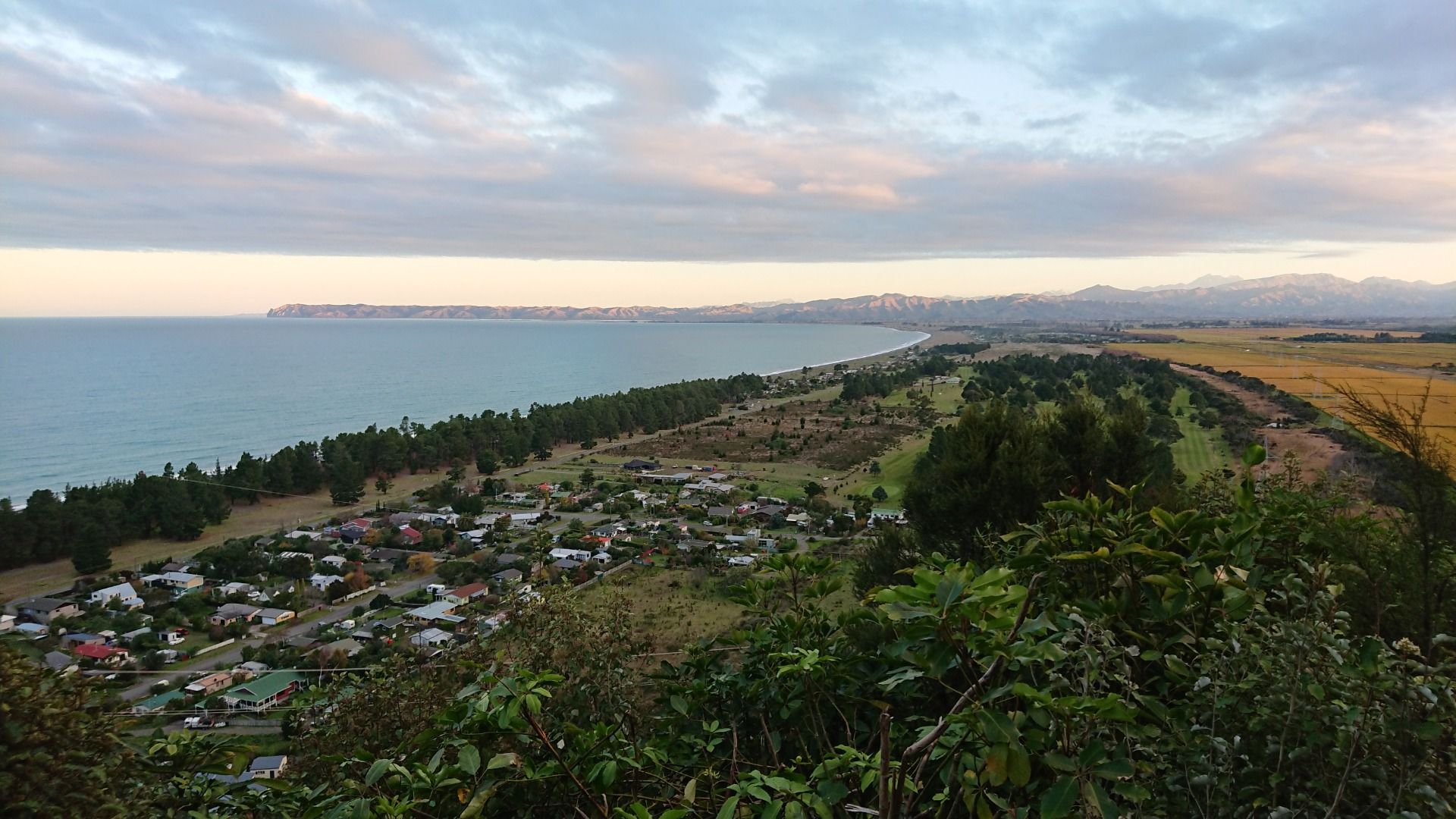 Enjoy the views of Cloudy Bay before descending to your resting place for the night