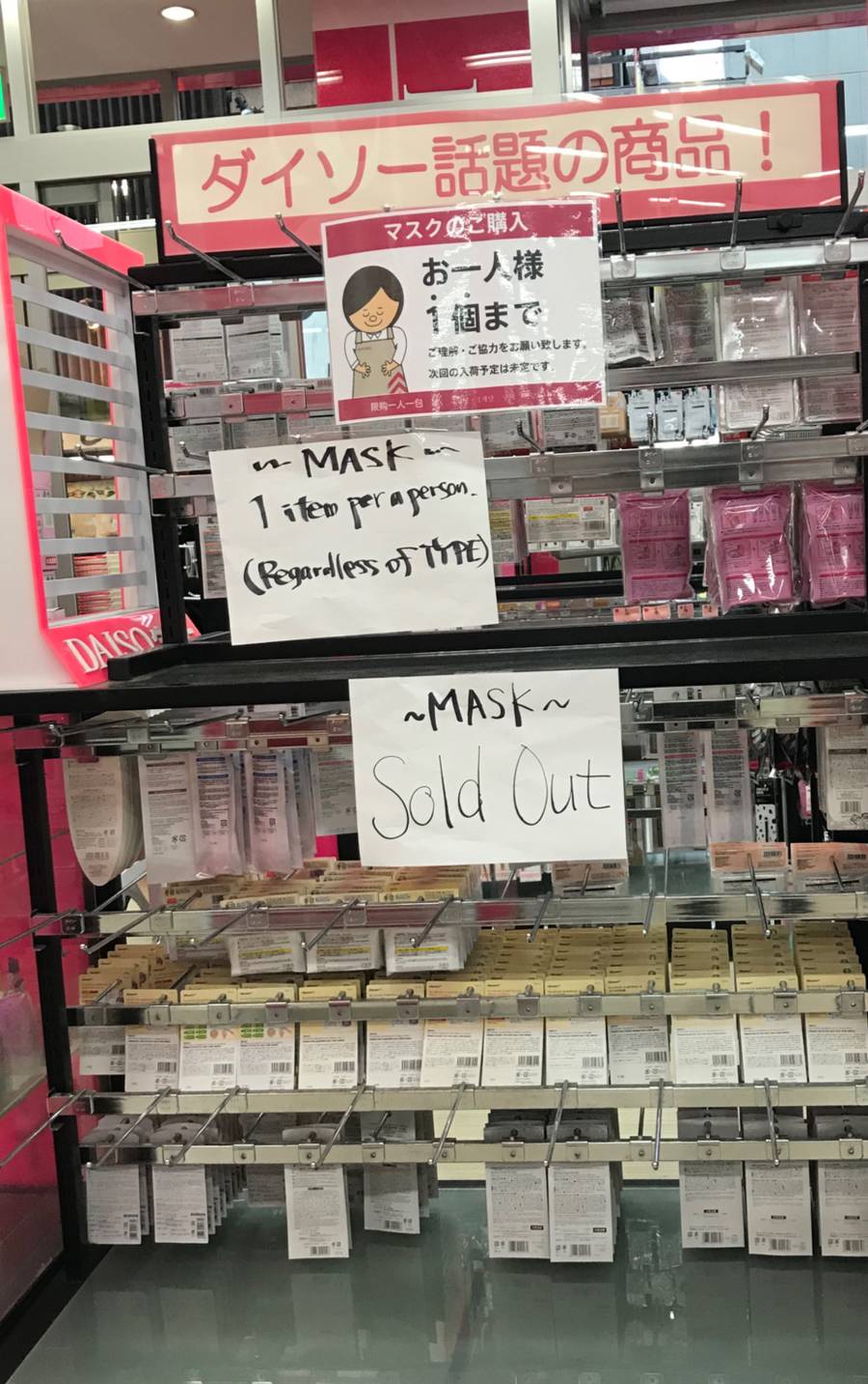 Masks sold out