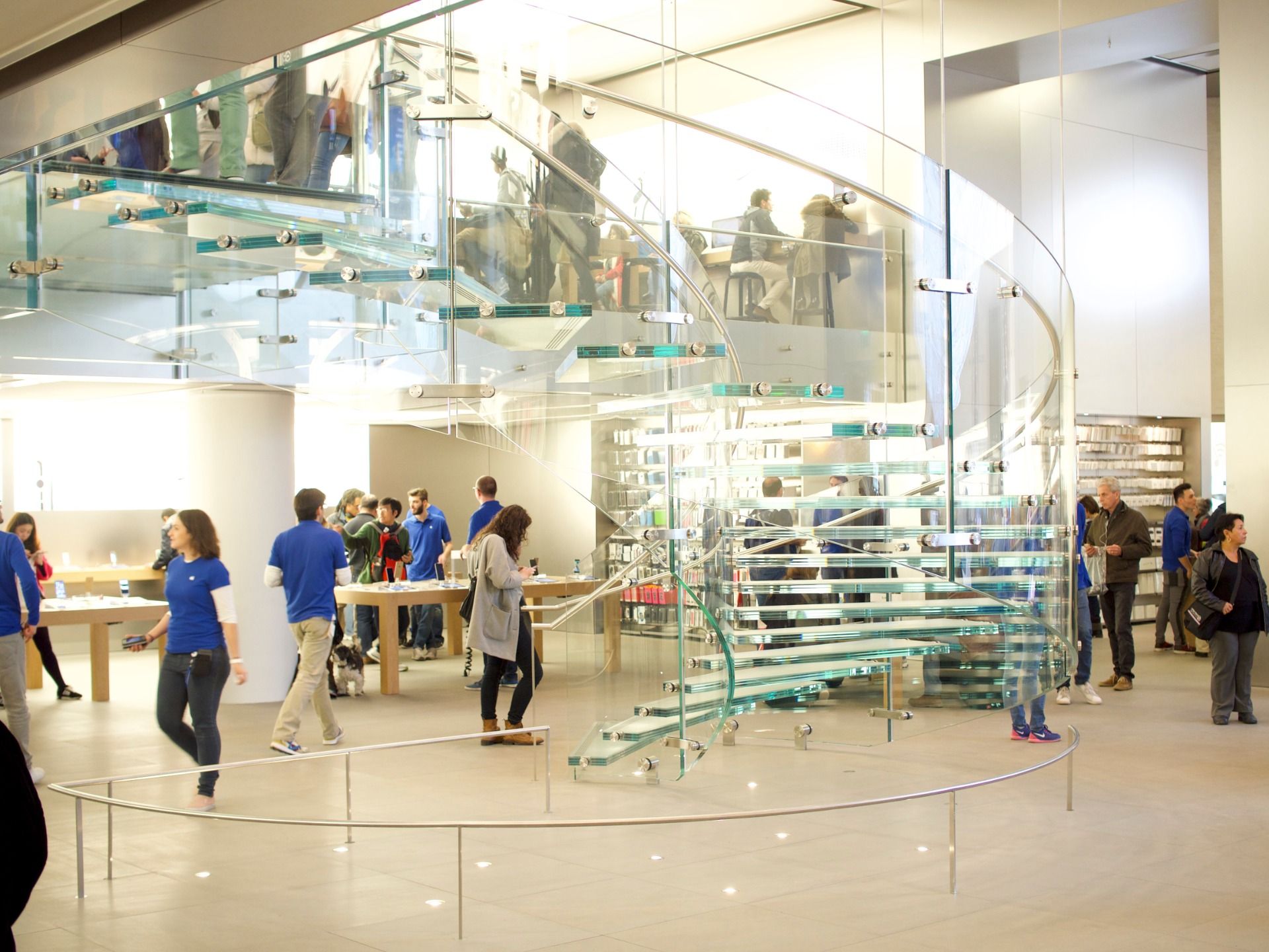 The patented by Apple stairs. Made only for Apple Stores throughout the world