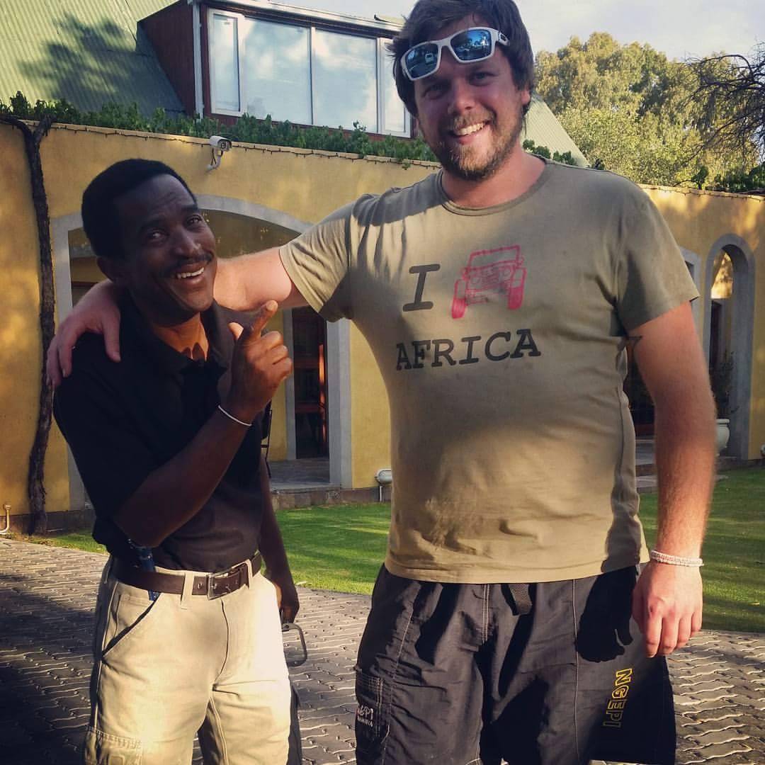 My Malawian friend, Rhodes (Left), and myself (Right).